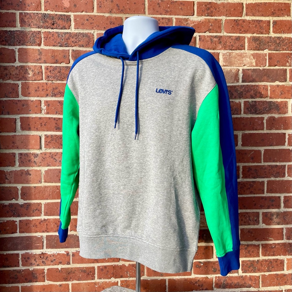 NWT Levi’s Levi Strauss Colorblock Sweatshirt Hoodie Small New Relaxed Top